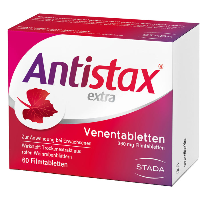 Antistax extra Venentabletten 360 mg bei schweren, geschwollenen, schmerzenden Beinen, 60 St. Tabletten