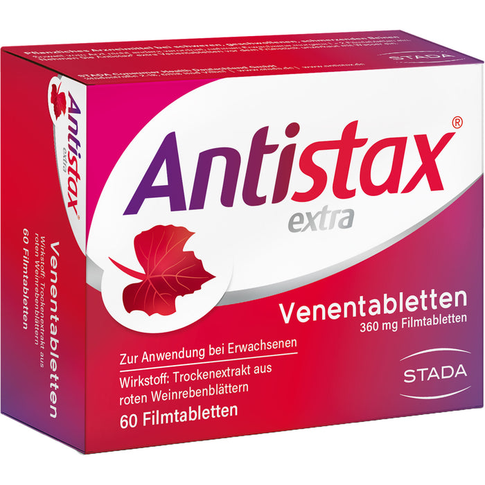 Antistax extra Venentabletten 360 mg bei schweren, geschwollenen, schmerzenden Beinen, 60 St. Tabletten