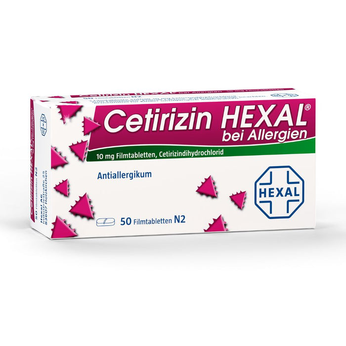 Cetirizin HEXAL Tabletten bei Allergien, 50 pcs. Tablets