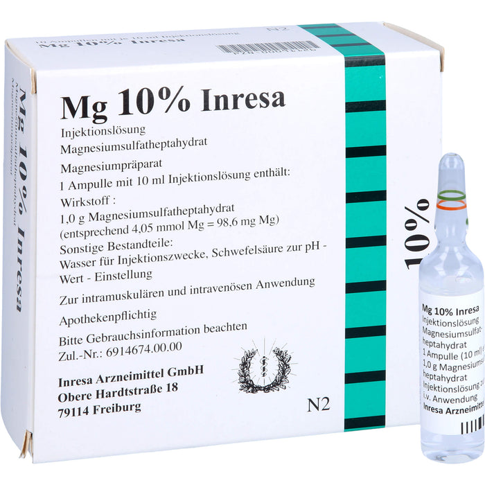 MG 10% Inresa Injektionslösung, 10 St. Ampullen