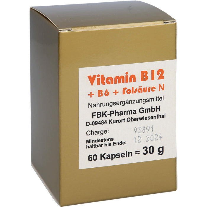 Bioxera Vitamin B12 + B6 + Folsäure N Kapseln, 60 St. Kapseln