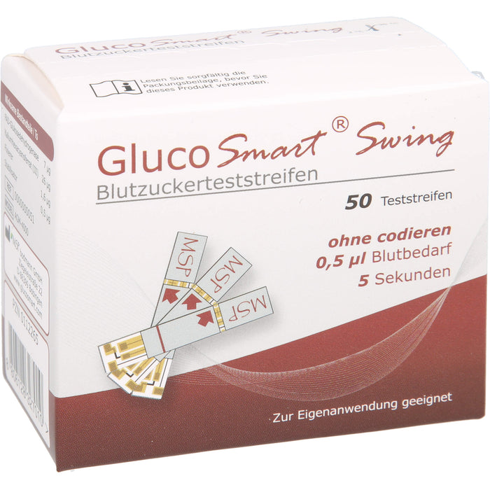 Glucosmart Swing Blutzuckerteststreifen, 50 St TTR