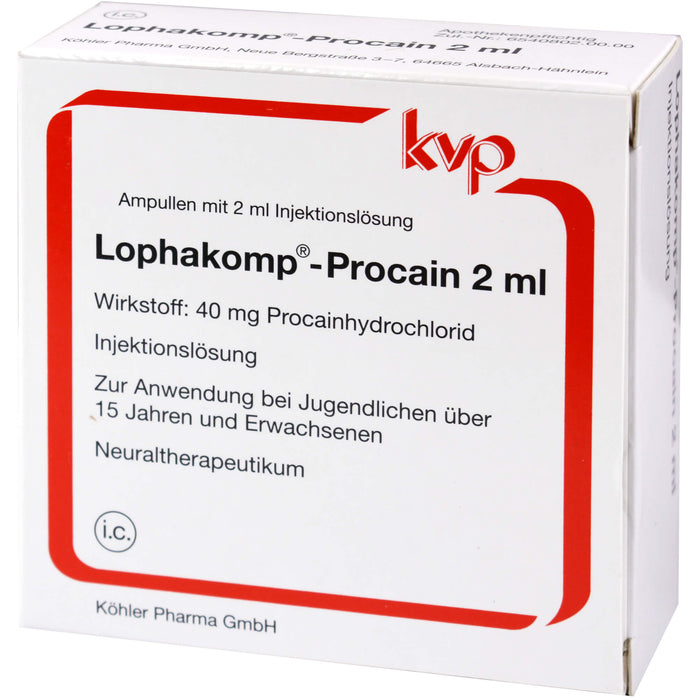 Lophakomp Procain, 100 St. Ampullen