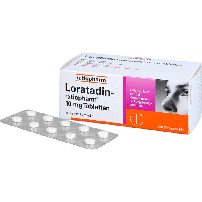 Loratadin-ratiopharm 10 mg Tabletten bei Allergien, 100 St. Tabletten