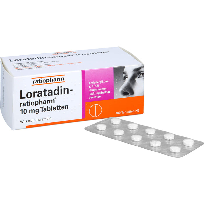 Loratadin-ratiopharm 10 mg Tabletten bei Allergien, 100 St. Tabletten
