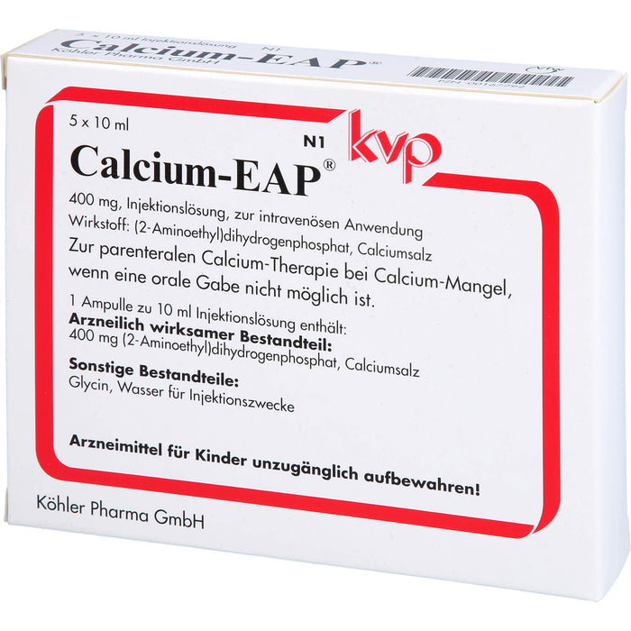 Calcium-EAP Injektionslösung bei Calcium-Mangel, 5 St. Ampullen