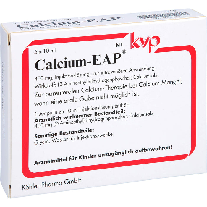 Calcium-EAP Injektionslösung bei Calcium-Mangel, 5 St. Ampullen