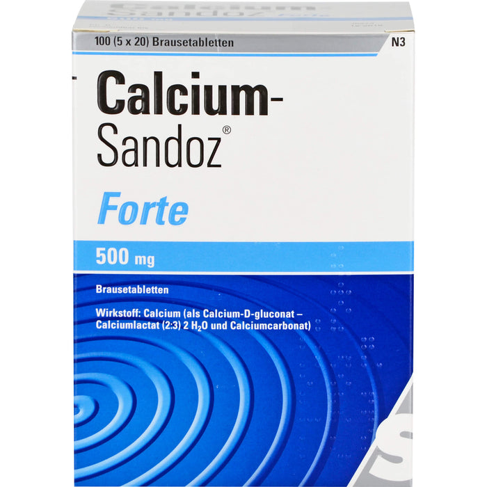 Calcium-Sandoz forte 500 mg Brausetabletten, 100 pcs. Tablets