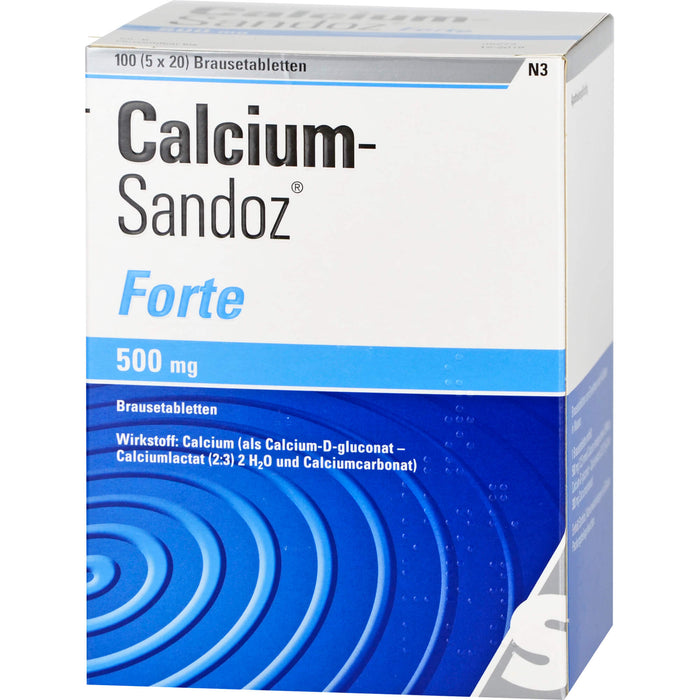 Calcium-Sandoz forte 500 mg Brausetabletten, 100 pcs. Tablets