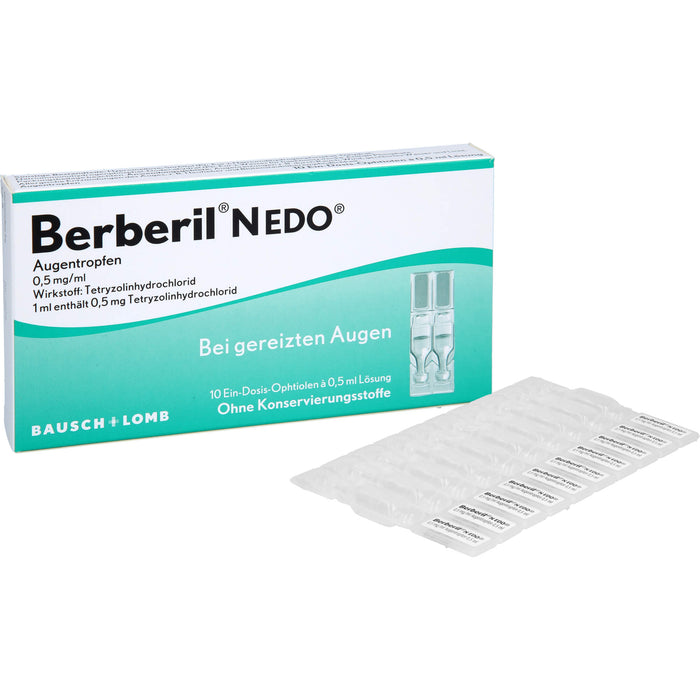 Berberil N EDO Augentropfen bei gereizten Augen, 10 St. Einzeldosispipetten
