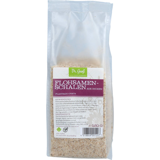 Dr. Groß Flohsamenschalen aus Indien, 250 g Schalen