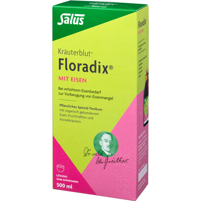 Floradix mit Eisen Lösung, 500 ml Lösung