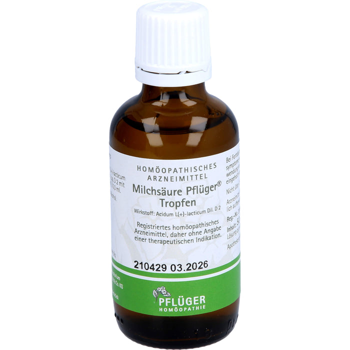 Pflüger Milchsäure Tropfen, 50 ml Lösung