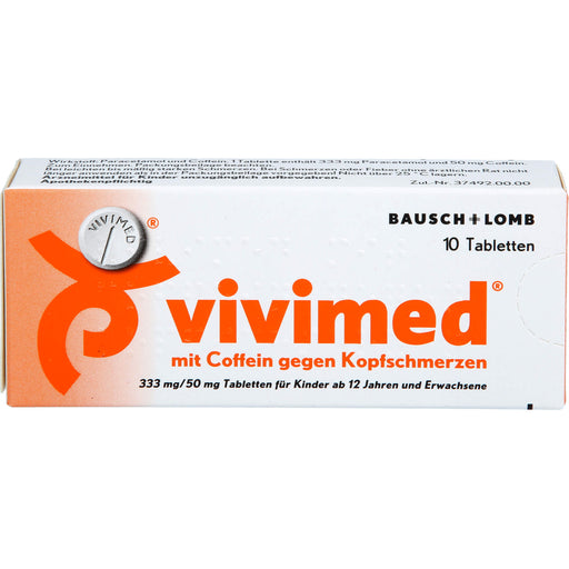 vivimed mit Coffein gegen Kopfschmerzen Tabletten, 10 St. Tabletten