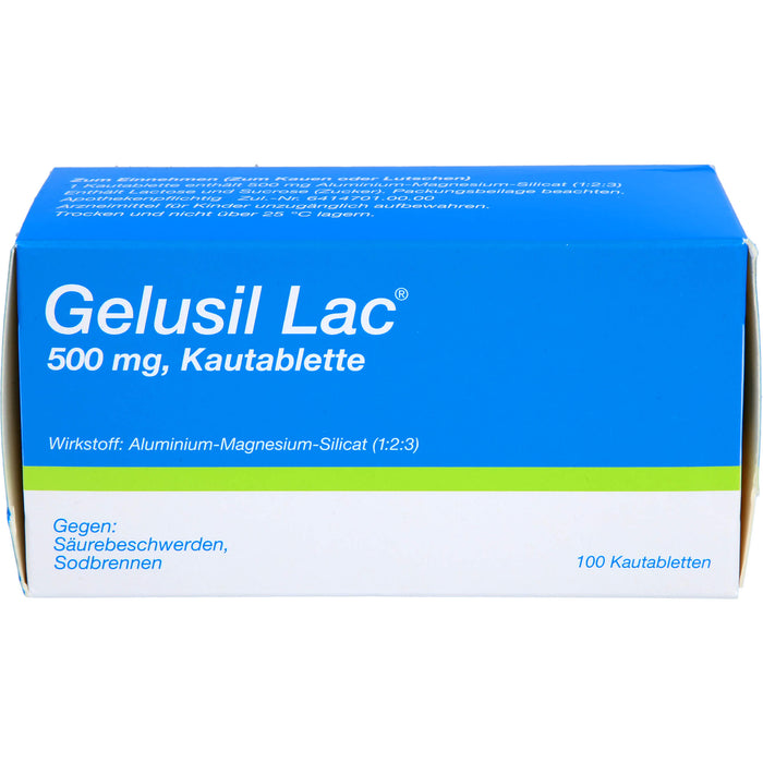 Gelusil Lac Kautabletten gegen Säurebeschwerden, Sodbrennen, 100 St. Tabletten