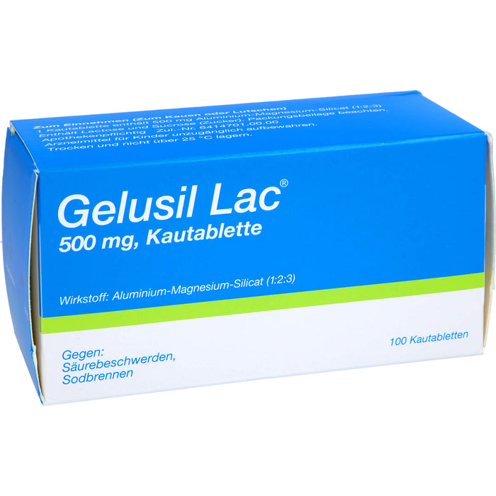 Gelusil Lac Kautabletten gegen Säurebeschwerden, Sodbrennen, 100 St. Tabletten