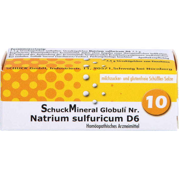 Schuckmineral Globuli 10 Natrium sulfuricum D6, 7.5 g Globuli