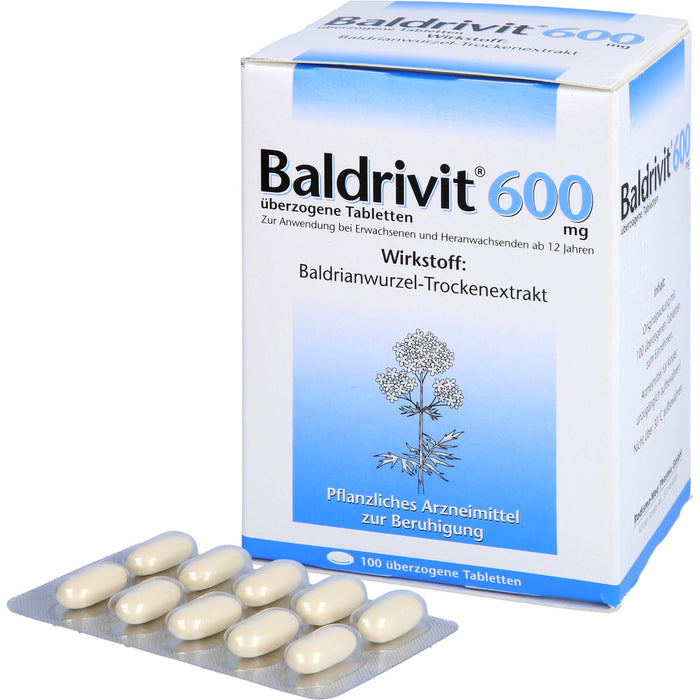 Baldrivit 600 mg Tabletten zur Beruhigung, 100 St. Tabletten