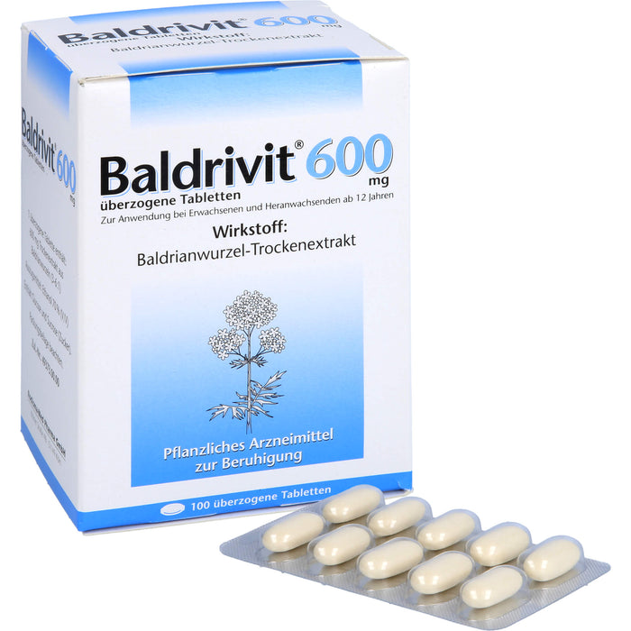 Baldrivit 600 mg Tabletten zur Beruhigung, 100 St. Tabletten