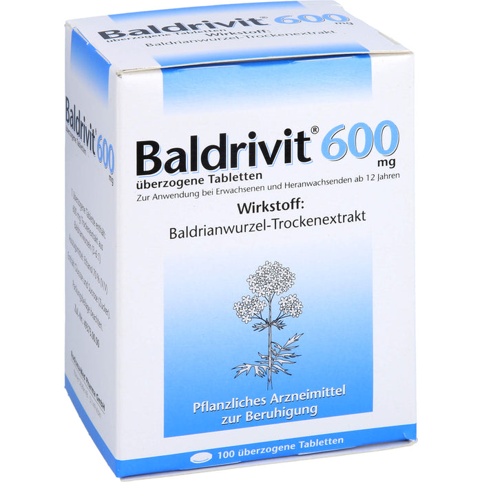 Baldrivit 600 mg Tabletten zur Beruhigung, 100 St. Tabletten