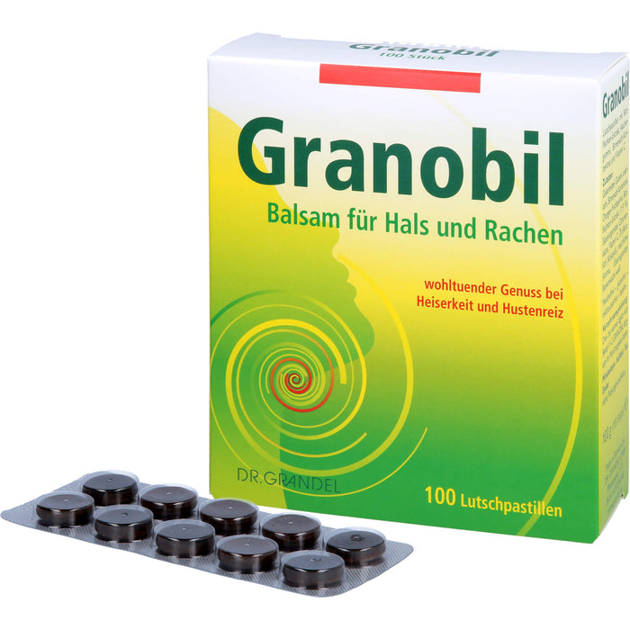 Granobil Lutschpastillen bei Heiserkeit und Hustenreiz, 100 St. Pastillen