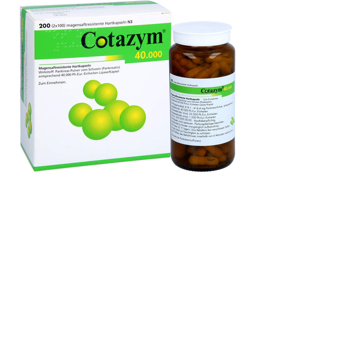 Cotazym® 40.000, Magensaftresistente Hartkapseln, 200 St. Kapseln