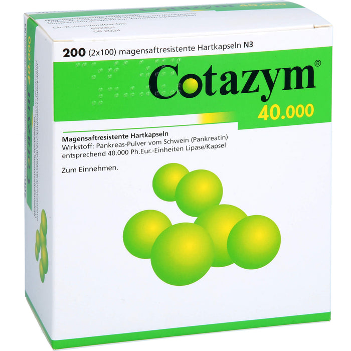 Cotazym  40.000, Magensaftresistente Hartkapseln, 200 St. Kapseln