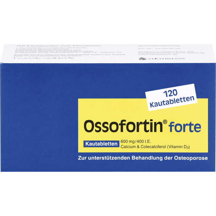Ossofortin forte, 600 mg/400 I.E. Kautabletten, 120 St KTA
