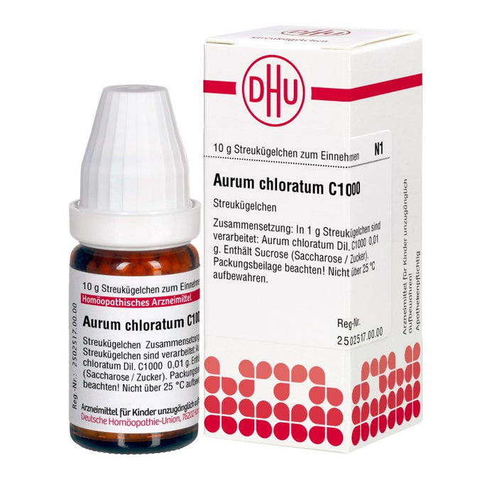 Aurum chloratum C1000 DHU Globuli, 10 g Globuli