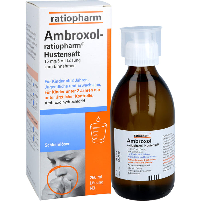 Ambroxol-ratiopharm Hustensaft Schleimlöser, 250 ml Solution