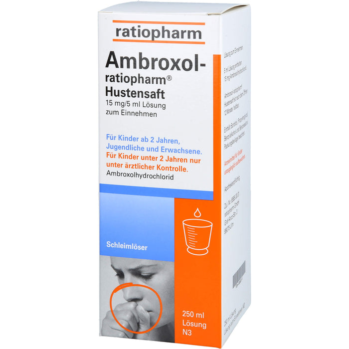 Ambroxol-ratiopharm Hustensaft Schleimlöser, 250 ml Solution