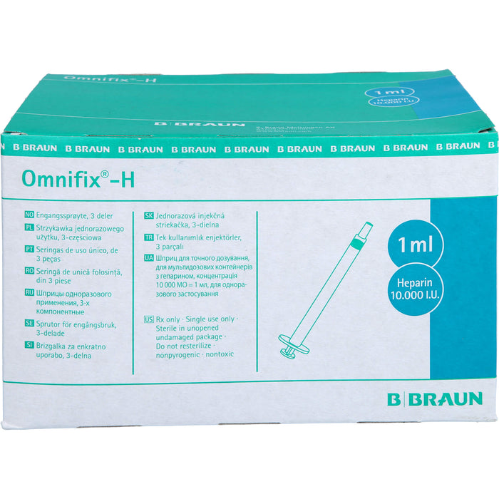 OMNIFIX Heparin 10,000IE Solo Latexfrei, 100X1 ml SRI