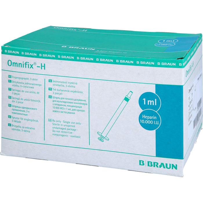 OMNIFIX Heparin 10,000IE Solo Latexfrei, 100X1 ml SRI