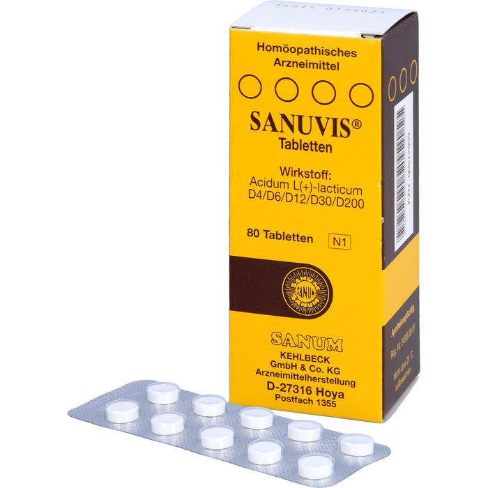 SANUM-KEHLBECK Sanuvis Tabletten, 80 St. Tabletten