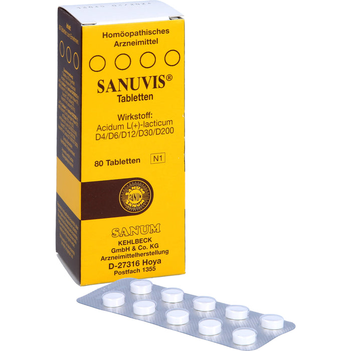 SANUM-KEHLBECK Sanuvis Tabletten, 80 St. Tabletten