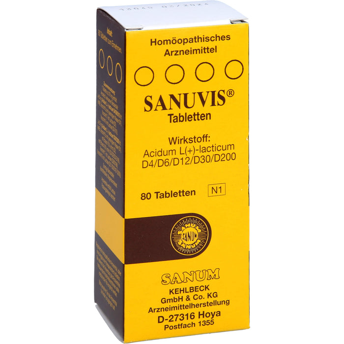 SANUM-KEHLBECK Sanuvis Tabletten, 80 St. Tabletten