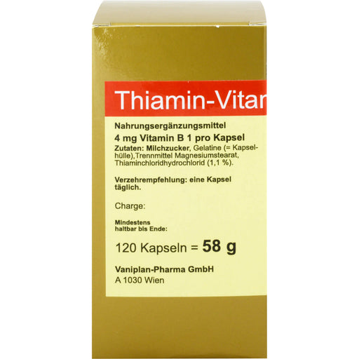 FBK-Pharma Thiamin-Vitamin B1 Kapseln, 120 St. Kapseln