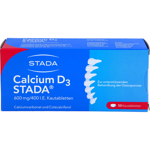 STADA Calcium D3 600 mg/400 I.E. Kautabletten, 50 St. Tabletten