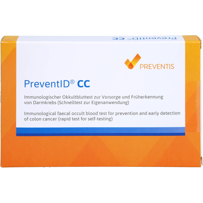 PreventID CC immunologischer Okkultbluttest zur Vorsorge und Früherkennung von Darmkrebs, 1 St. Test