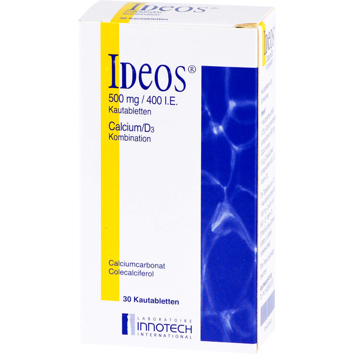 Ideos 500 mg / 400 IE Kautabletten, 30 St KTA