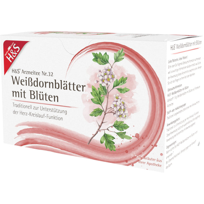 H&S Weißdornblätter mit Blüten Arzneitee, 20 St. Filterbeutel