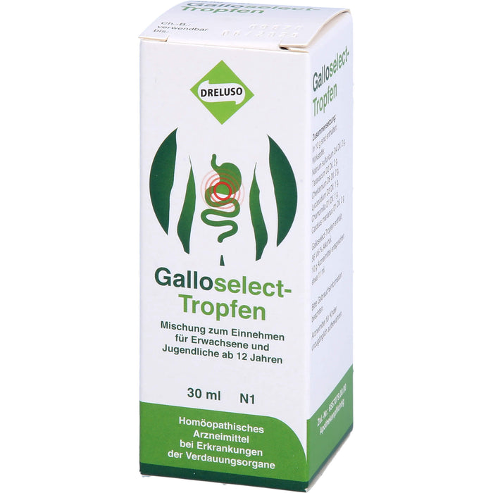 DRELUSO Galloselect Tropfen bei Erkrankungen der Verdauungsorgane, 30 ml Lösung