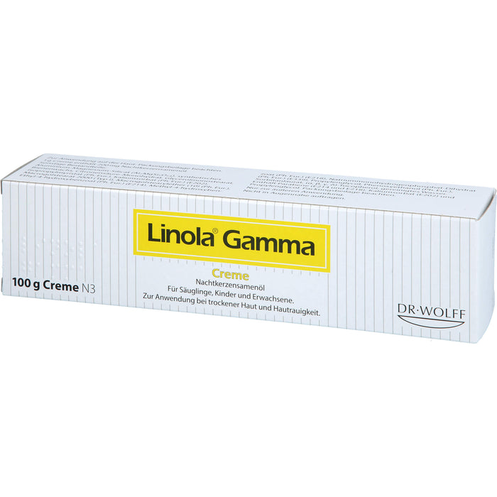 Linola Gamma Nachtkerzenöl Creme für trockene Haut und Hautrauigkeit, 100 g Creme