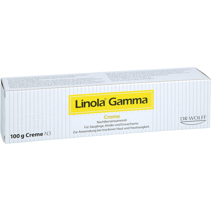 Linola Gamma Nachtkerzenöl Creme für trockene Haut und Hautrauigkeit, 100 g Creme