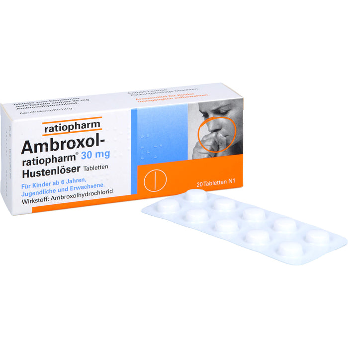 Ambroxol-ratiopharm 30 mg Hustenlöser Tabletten, 20 pcs. Tablets