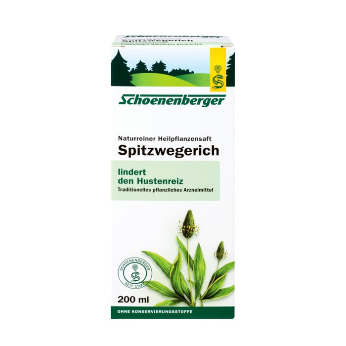 Schoenenberger Spitzwegerich naturreiner Heilpflanzensaft, 200 ml Lösung