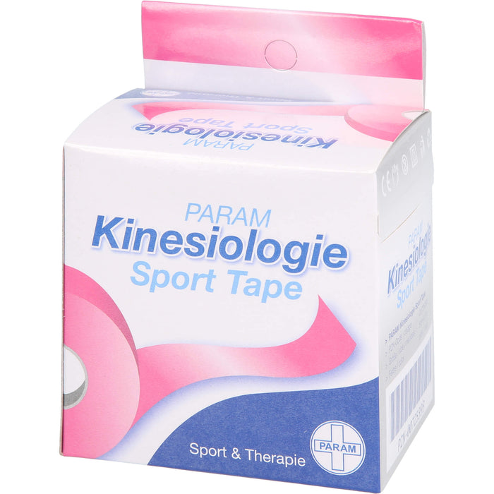 PARAM Kinesiologie Sport Tape 5 cm x 5 m Pink, 1 St. Pflaster