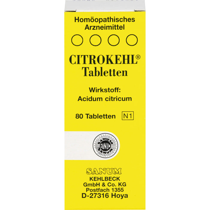 SANUM-KEHLBECK Citrokehl Tabletten, 80 St. Tabletten