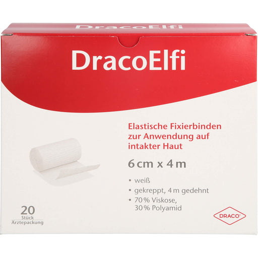 DracoELFI Elast.Fixierbinde gekreppt 4mx6cm cello, 20 St BIN