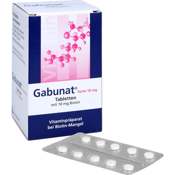 Gabunat forte 10 mg Tabletten mit Biotin bei Biotinmangel, 90 St. Tabletten